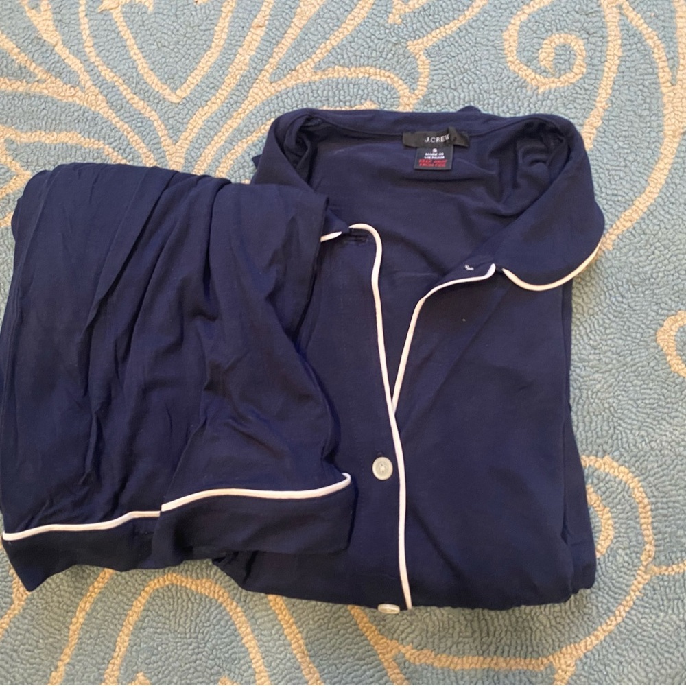 J.CREW dreamy cotton blend pj pant set (size small)